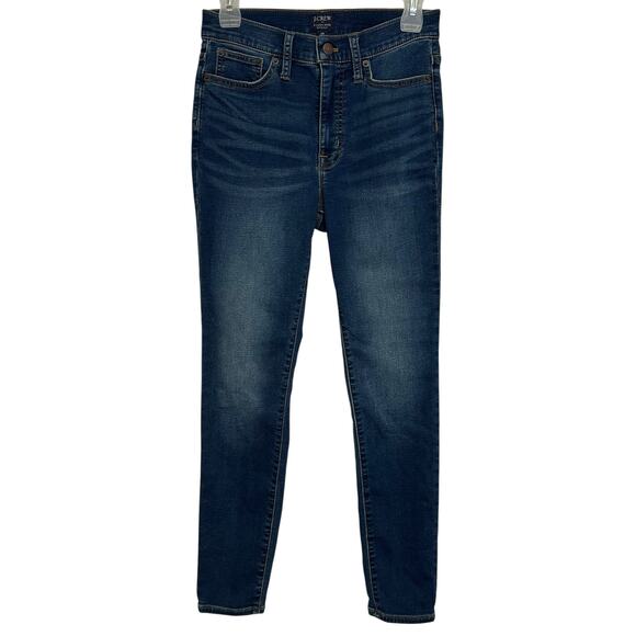 J. Crew 9" Skinny Jeggings in Signature Stretch+ Dark Wash Blue Jean Size 26 - Picture 3 of 11